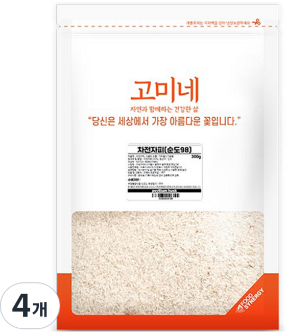 고미네 차전자피 순도 98, 300g, 4개