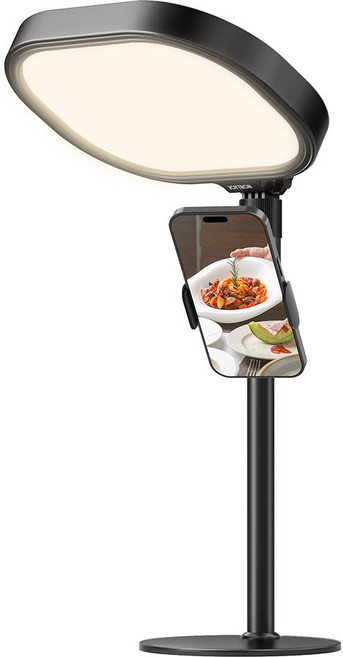 조이트론 LED 촬영 휴대용 조명 + 스마트폰 홀더 거치대 세트, 1세트, LD40