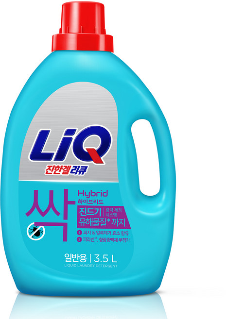 리큐 진한겔 하이브리드 액체세제 일반용 본품, 1개, 3.5L