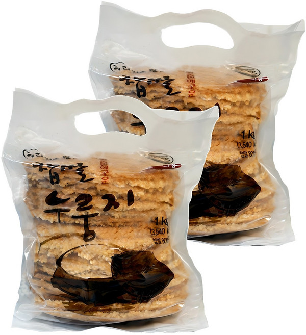라이스웰 찹쌀누룽지, 1kg, 2개