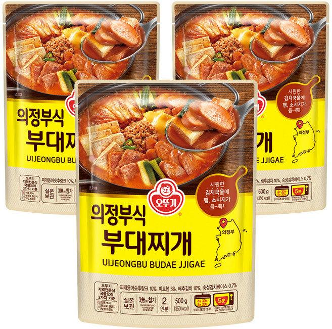 오뚜기 의정부식 부대찌개, 500g, 3개
