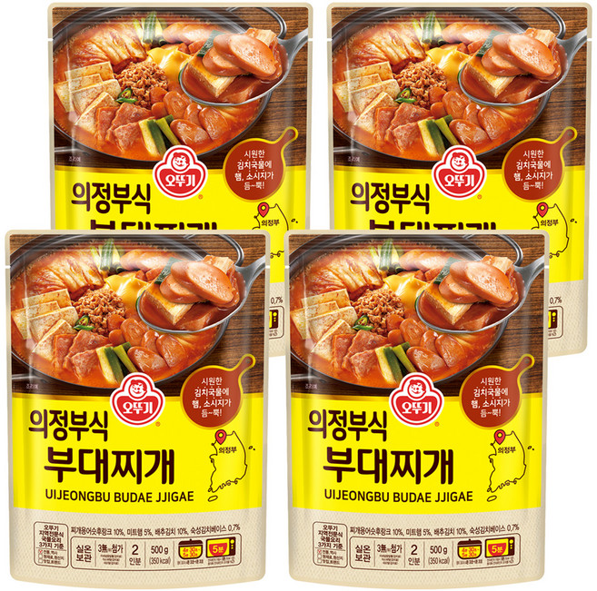 오뚜기 의정부식 부대찌개, 500g, 4개