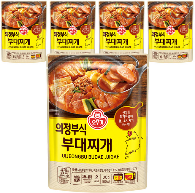 오뚜기 의정부식 부대찌개, 500g, 5개