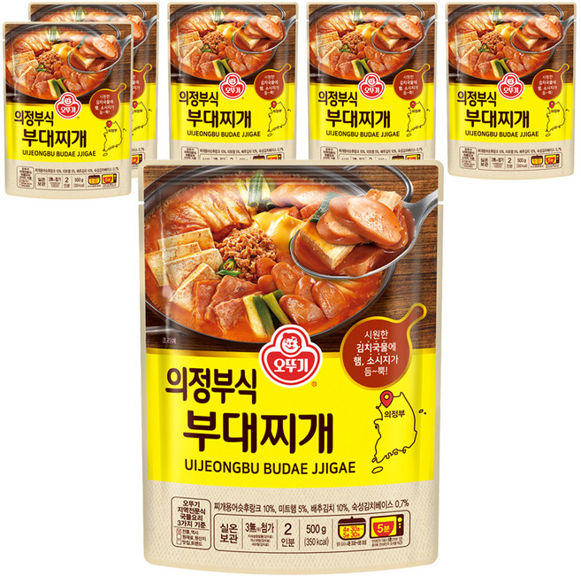 오뚜기 의정부식 부대찌개, 500g, 6개