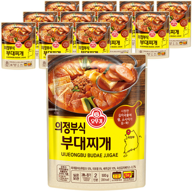 오뚜기 의정부식 부대찌개, 500g, 12개