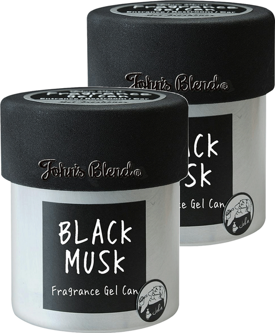 John's Blend 香水凝膠 銀罐, 黑麝香, 85g, 2罐