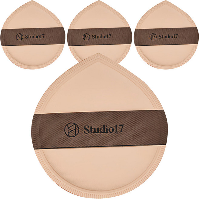 스튜디오17 팡팡 대왕 퍼프, 혼합색상, 4개