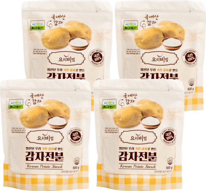 Chilkabnongsan 馬鈴薯澱粉, 500g, 4個