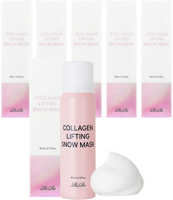 리르 콜라겐 리프팅 스노우 마스크, 6개, 80ml