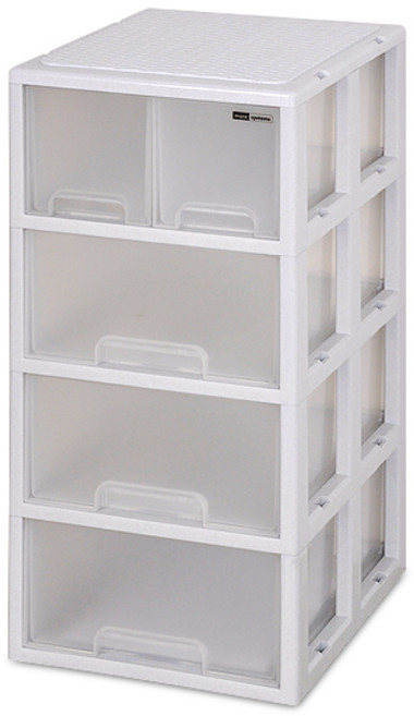 모아시스템즈 클래식 멀티 서랍장, 마블화이트, 4단