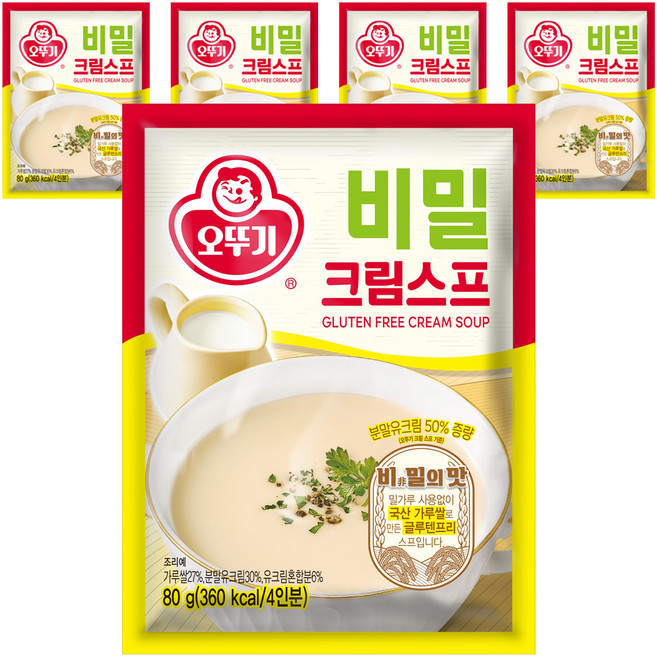오뚜기 비밀스프 크림, 5개, 80g