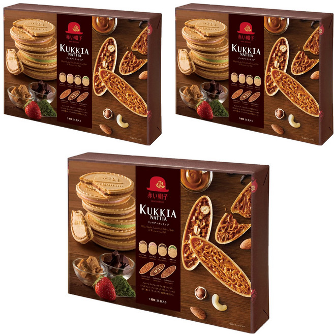 AKAI BOHSHI 紅帽子 法蘭酥&船形餅綜合禮盒, 286.5g, 3盒
