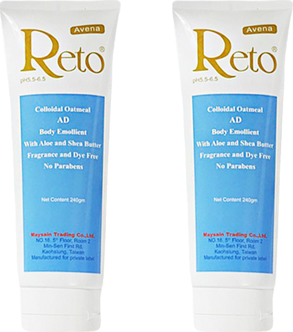 Aveeno 原型燕麥膠體AD身體滋潤乳液 含蘆薈與乳木果油 無香料與染料, 240ml, 2條