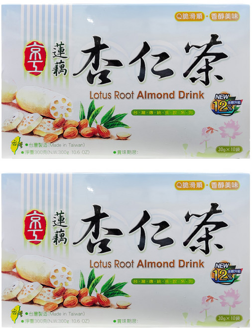 京工 蓮藕杏仁茶 減糖, 2盒, 300g