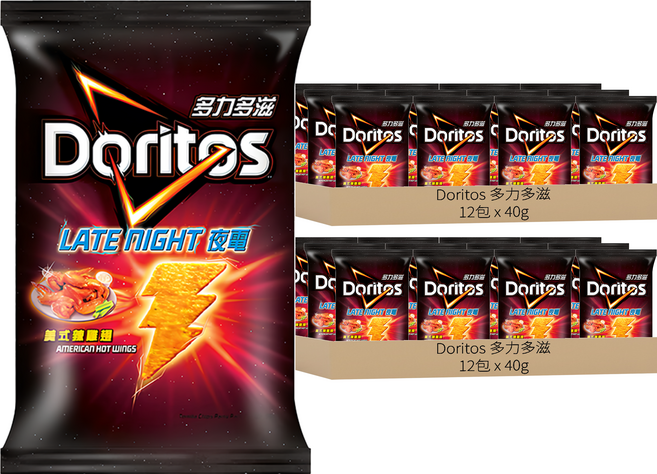 Doritos 多力多滋 玉米片 美式辣雞翅, 40g, 24包