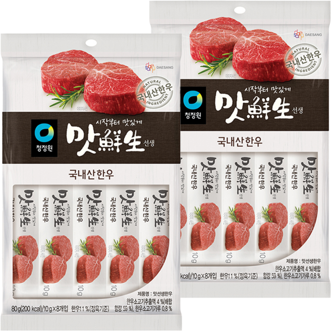 청정원 맛선생 한우 스틱 조미료, 80g, 2개