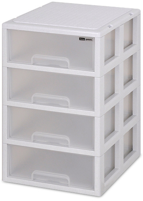 모아시스템즈 클래식 큐티 4단 서랍장, 마블화이트, 4개