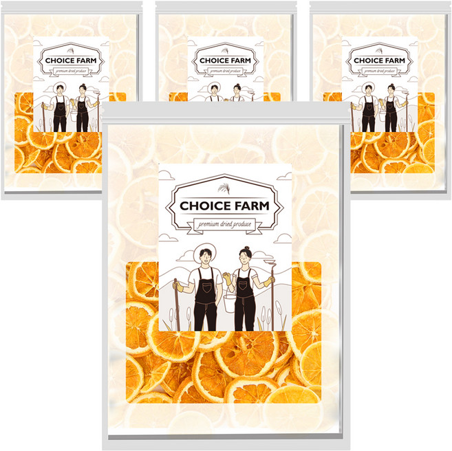 초이스팜 건오렌지 슬라이스 실속형, 4개, 60g