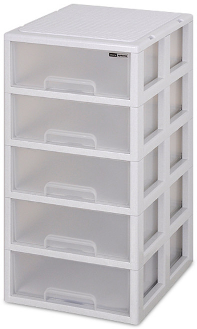 모아시스템즈 클래식 큐티 5단 서랍장, 마블화이트, 5개