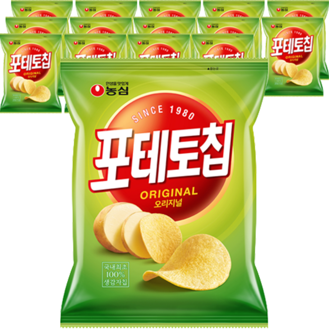 포테토칩 오리지널, 60g, 15개