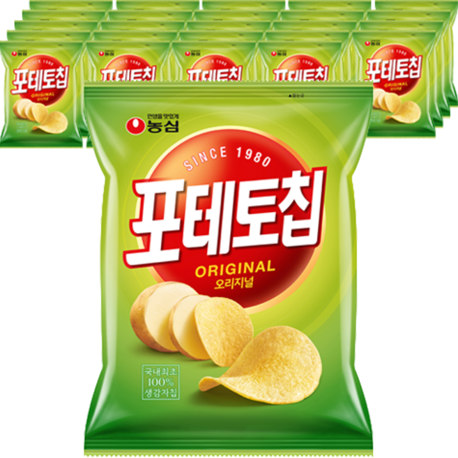 포테토칩 오리지널, 60g, 25개