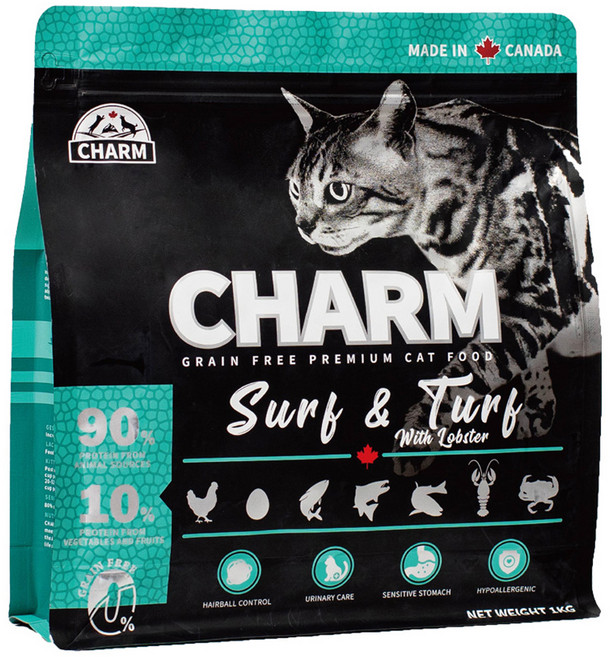 CHARM 野性魅力 貓糧食, 1000g, 1袋, 海陸龍蝦盛宴