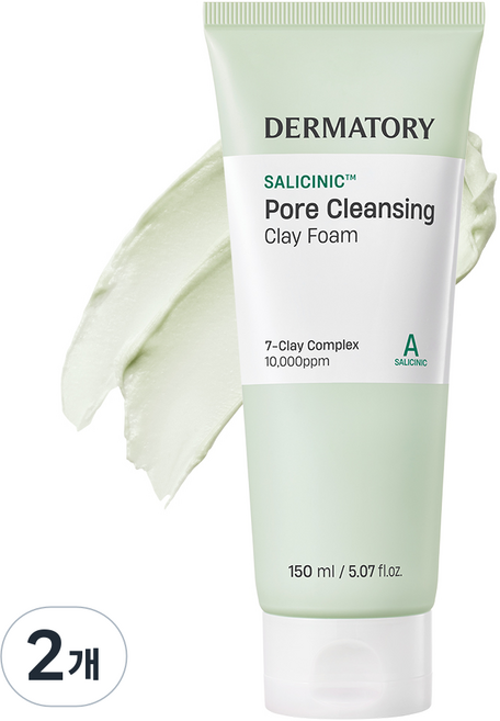 DERMATORY 弱鹼性水楊酸毛孔潔顏泥膜, 2個, 150ml