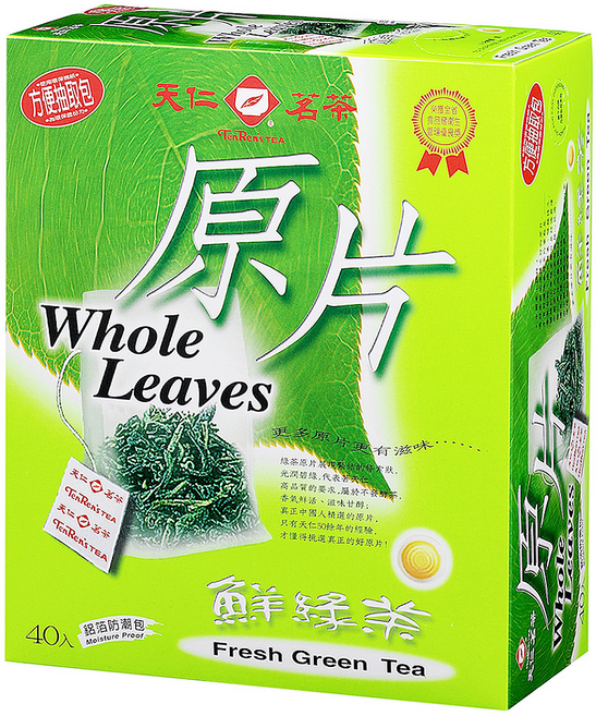 天仁茗茶 原片 鮮綠茶, 2.8g, 40包, 1盒