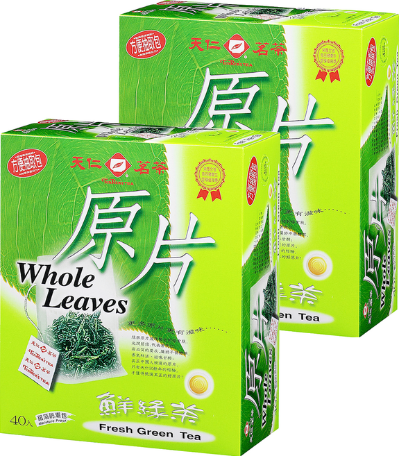 天仁茗茶 原片 鮮綠茶, 2.8g, 40包, 2盒