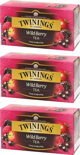 TWININGS 唐寧茶 綜合野莓茶, 2g, 25包, 3盒