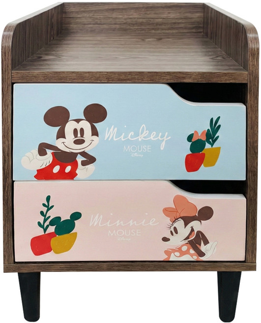收納王妃 迪士尼床邊櫃, 米奇米妮, 1件