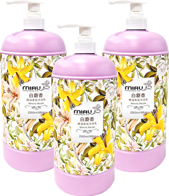MIAU 精油香氛沐浴乳 白麝香, 2L, 3件