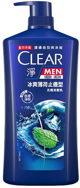 CLEAR 淨 冰涼薄荷止癢 男士去屑洗髮乳, 1.2kg, 1瓶