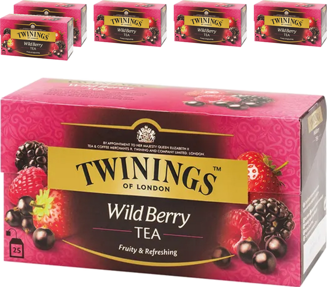 TWININGS 唐寧茶 綜合野莓茶, 2g, 25包, 6盒
