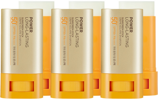 더페이스샵 파워 롱래스팅 선 스틱 SPF50+ PA++++, 18g, 3개
