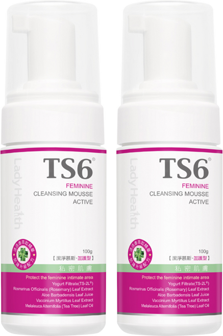 TS6 加護型潔淨慕斯, 100g, 2瓶