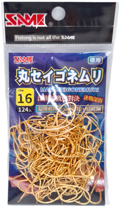 SAME 莎美 丸セイゴネムリ16 德用 SSH-092BP-N 金色, 1包, 124入