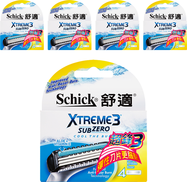 Schick 舒適牌 超鋒3刀片, 4入, 5盒