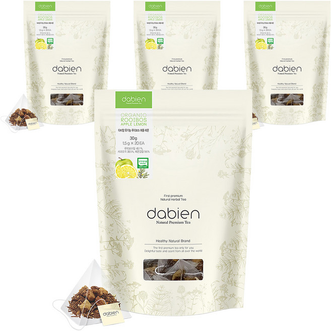 다비앙 유기농 루이보스 애플레몬 티, 1.5g, 20개입, 4개