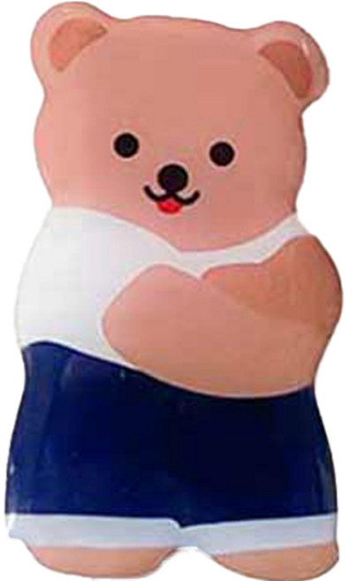 텐브릿지 아크릴 3단 에폭시 베어 프랜드 휴대폰 스마트톡 거치대, 청바지베어, 1개