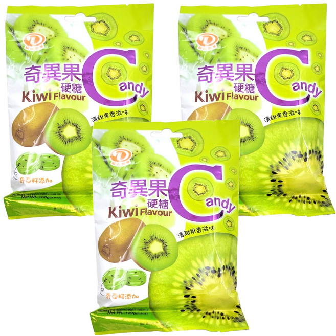 綠得製菓 奇異果硬糖, 100g, 3袋
