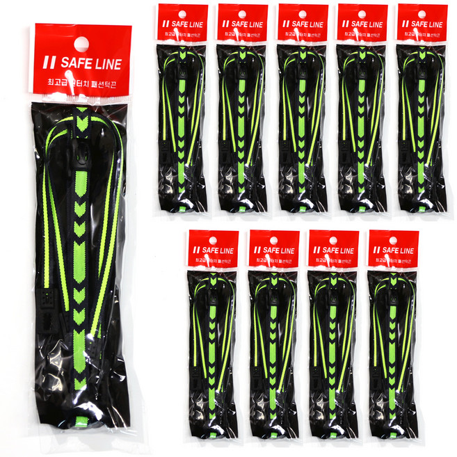 세이프라인 안전모 턱끈, 네이비 + 형광, 10개