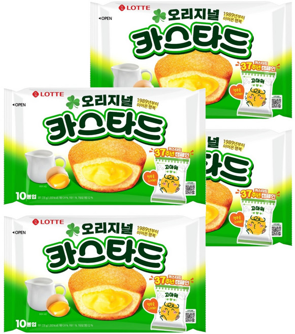 롯데카스타드 오리지널, 230g, 4개