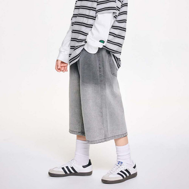 젤리스튜디오 워싱 버뮤다 데님팬츠