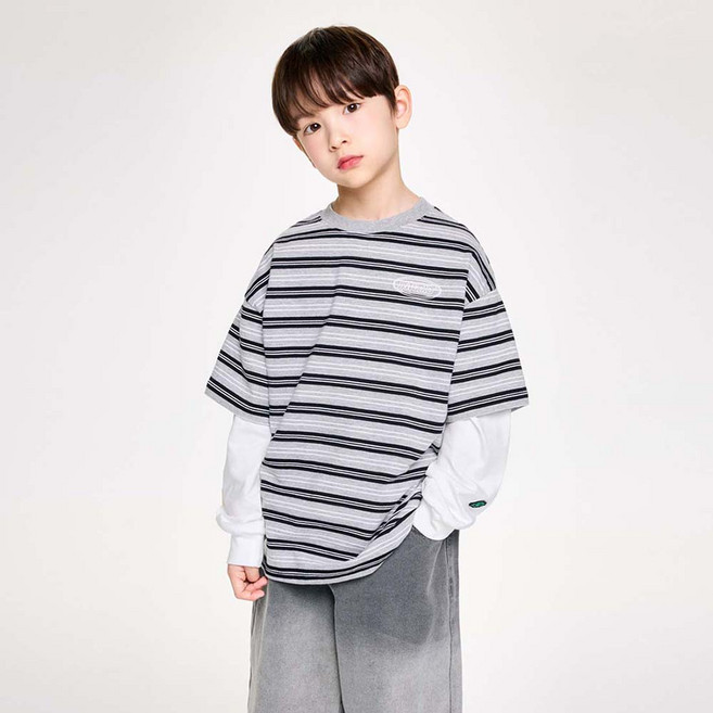 젤리스튜디오 멀티스트라이프레이어드 티셔츠