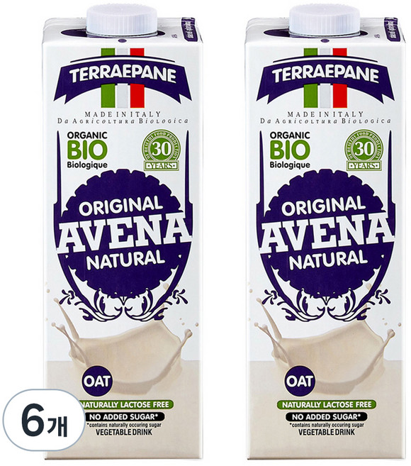 테라에판 유기농 오트 드링크, 1L, 6개