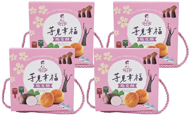 MR.HERO 英雄哥 芋見幸福脆皮酥提盒, 162g, 4入