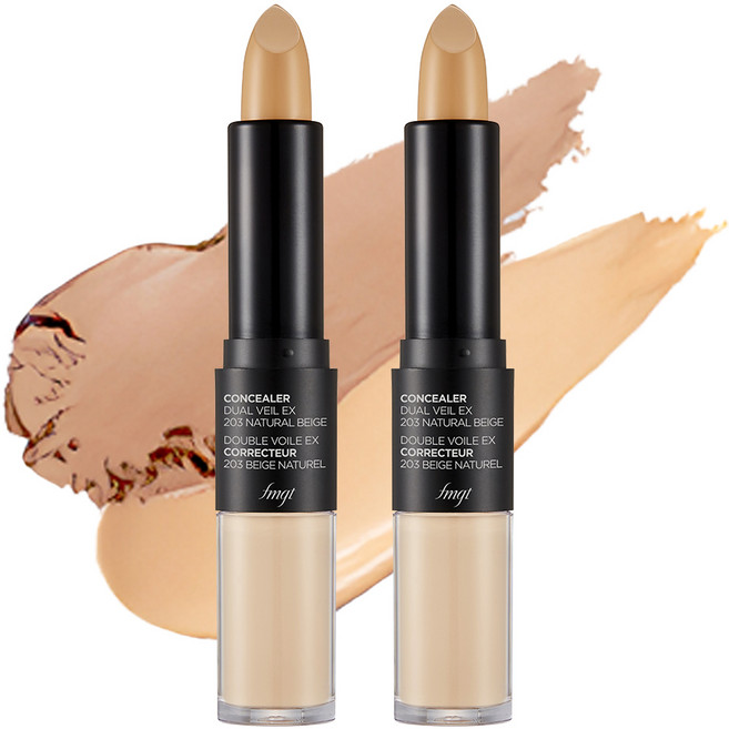 fmgt 듀얼 베일 이엑스 컨실러, 2개, N203내추럴베이지