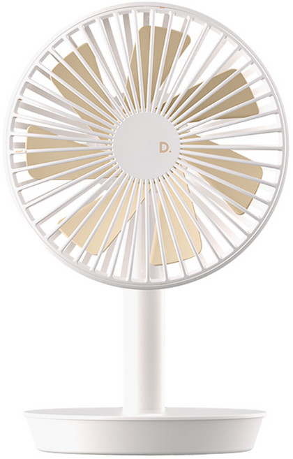 듀플렉스 무선 데스크팬 탁상용 선풍기, DP-DF700, 크림화이트