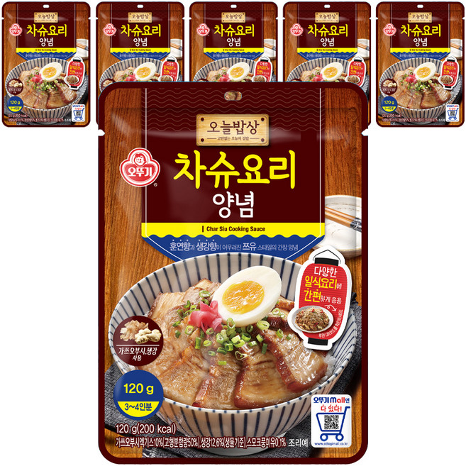 오뚜기 오늘밥상 차슈요리양념, 120g, 6개